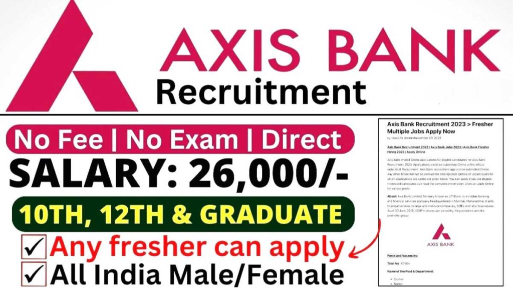 Axis Bank Job 2024