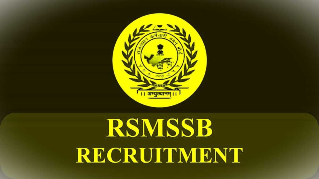 RSMSSB Junior Instructor Job